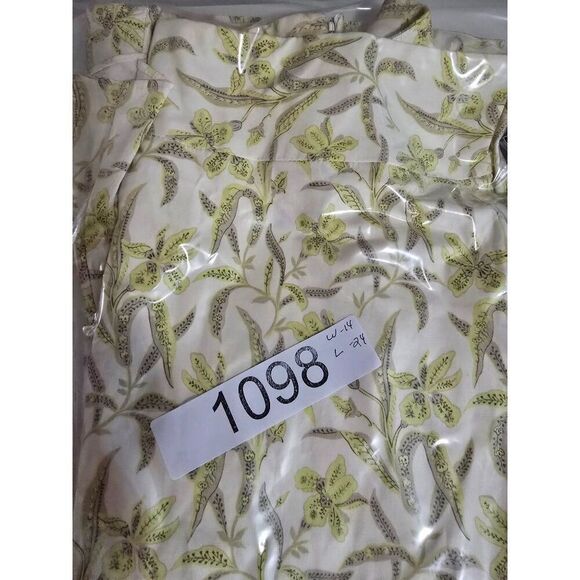 Gap Stretch Womens Floral A-Line Skirt White & Green Size 4 fairy core - Picture 8 of 8